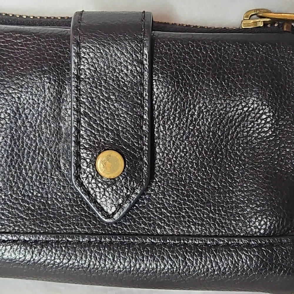 Fossil Lainie Wallet Women’s Pebbled Leather Black Multifunction 5" Credit Card - Picture 2 of 14